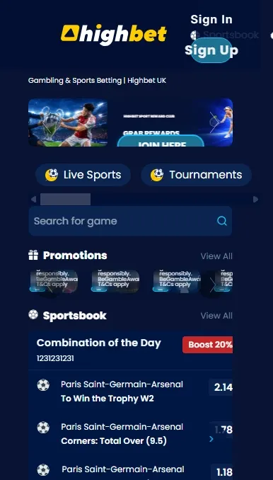 highbet Casino — mobile